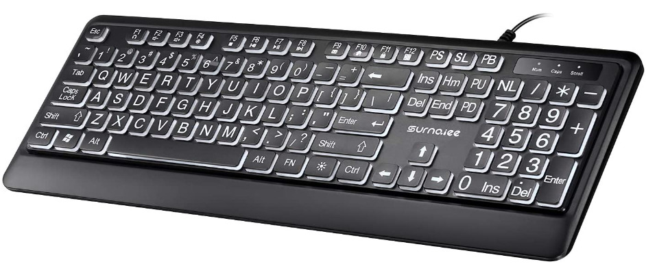 SurnQiee Large Letter Print Keyboard